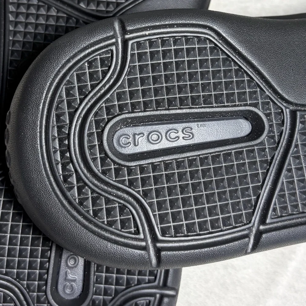 CROCS Lite Rider‎  Men’s Black Flip-Flops Shoes Sz 12